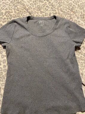 47 Heathered Slate Gray Womenβs Short Sleeve Tee